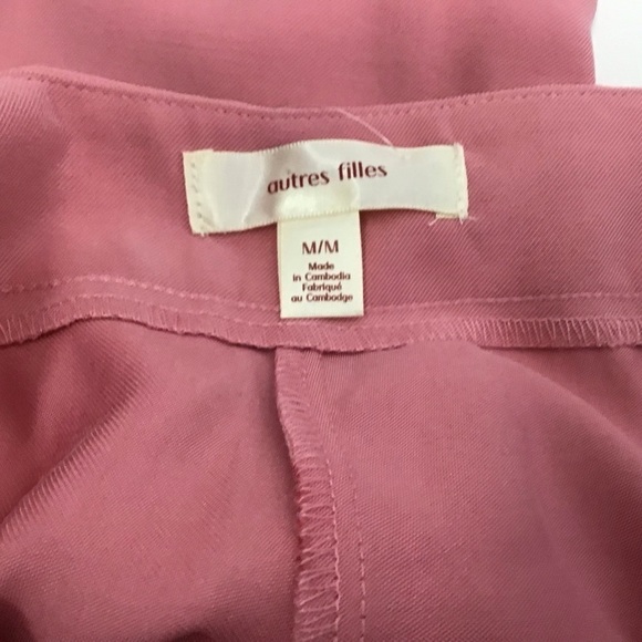 Soft Pink Autres Filles straight leg trousers size Med see measurements. NWT - Picture 11 of 12